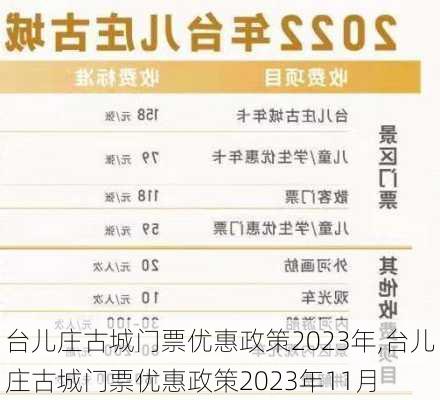 台儿庄古城门票优惠政策2023年,台儿庄古城门票优惠政策2023年11月