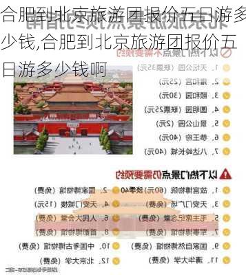 合肥到北京旅游团报价五日游多少钱,合肥到北京旅游团报价五日游多少钱啊