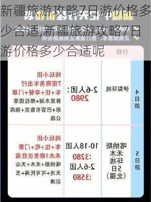 新疆旅游攻略7日游价格多少合适,新疆旅游攻略7日游价格多少合适呢