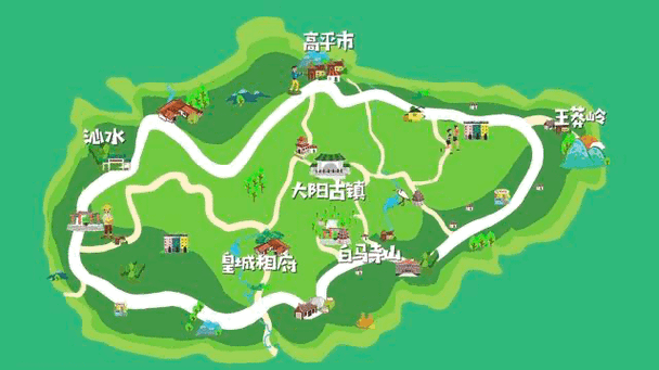 晋城旅游景点地图分布图,晋城旅游景点地图分布图高清