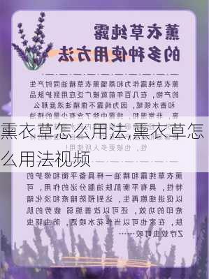 熏衣草怎么用法,熏衣草怎么用法视频