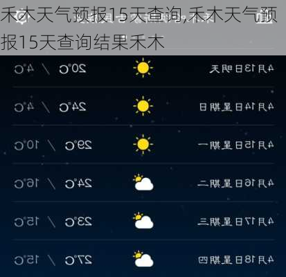 禾木天气预报15天查询,禾木天气预报15天查询结果禾木