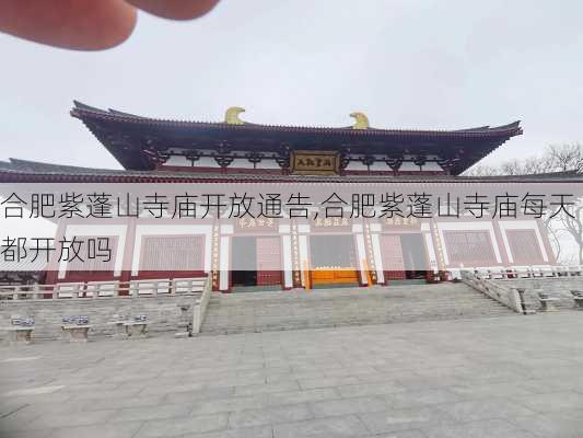 合肥紫蓬山寺庙开放通告,合肥紫蓬山寺庙每天都开放吗