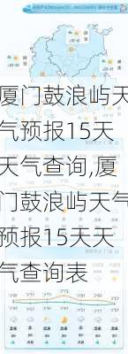 厦门鼓浪屿天气预报15天天气查询,厦门鼓浪屿天气预报15天天气查询表