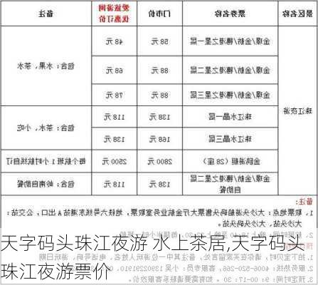 天字码头珠江夜游 水上茶居,天字码头珠江夜游票价